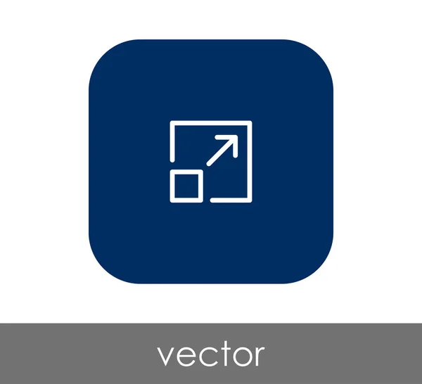 Symbol Zeichen Vektorillustration Erweitern — Stockvektor