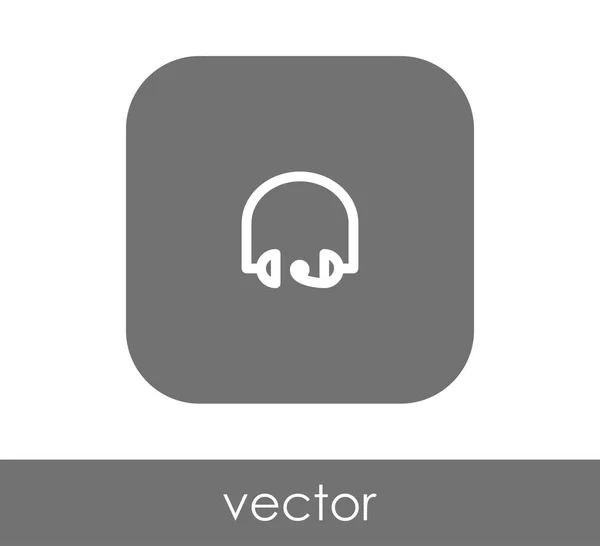 Ikona webové sluchátka — Stockový vektor