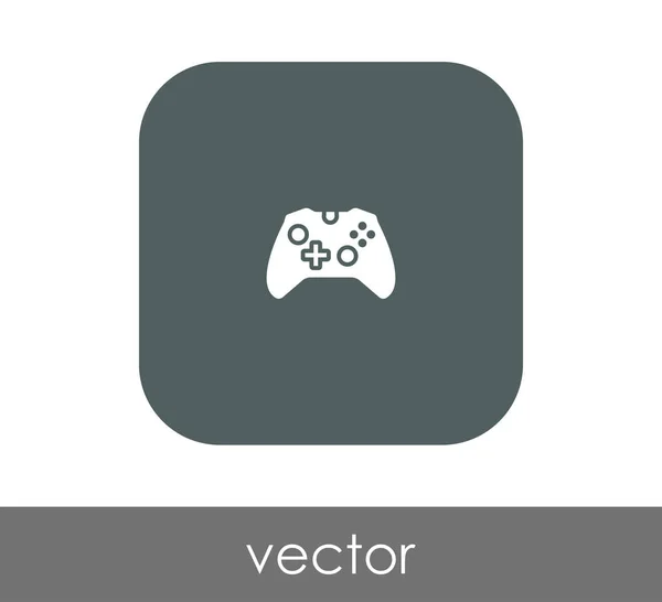 Joystick Icono Plano Cuadrado Redondeado — Vector de stock