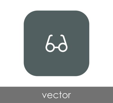 gözlük simgesi yuvarlatılmış kare daire