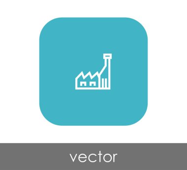 Fabrika simgesi, sınaî-vektör çizim 