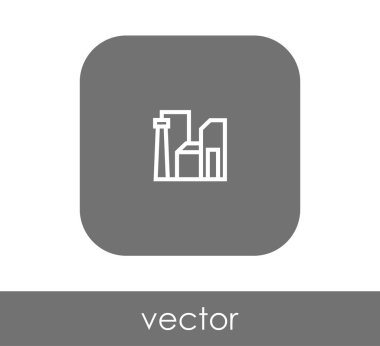 Fabrika simgesi, sınaî-vektör çizim 