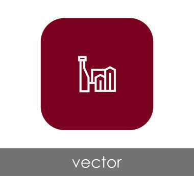 Fabrika simgesi, sınaî-vektör çizim 