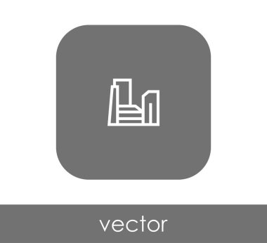 Fabrika simgesi, sınaî-vektör çizim 