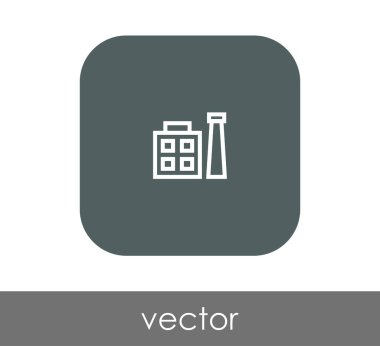 Fabrika simgesi, sınaî-vektör çizim 