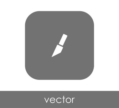 Bıçak düz simgesi