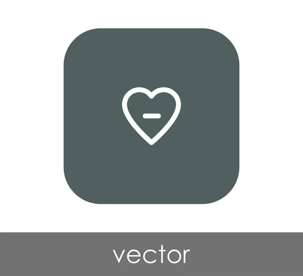 Corazón icono web — Vector de stock