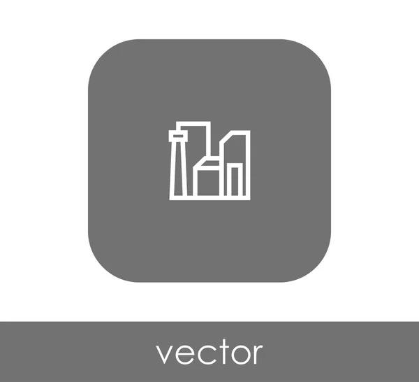 Icono Fábrica Industrial Ilustración Vectores — Vector de stock