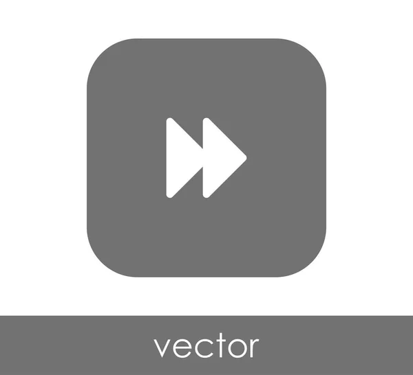 Rychle Vpřed Ikona Pro Webdesign Aplikace — Stockový vektor