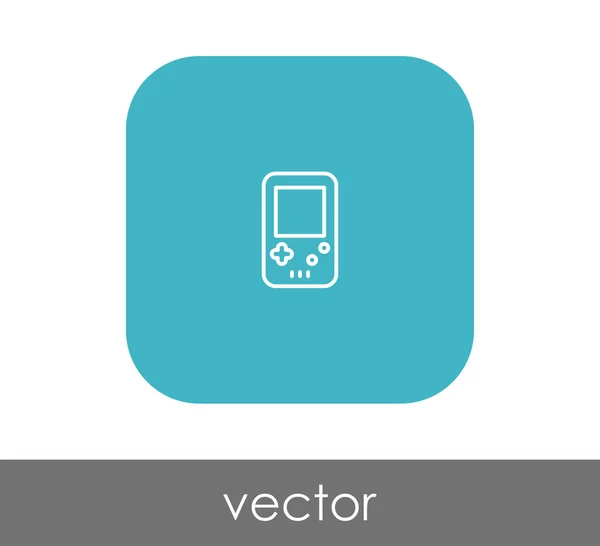 Joystick Icono Plano Cuadrado Redondeado — Vector de stock