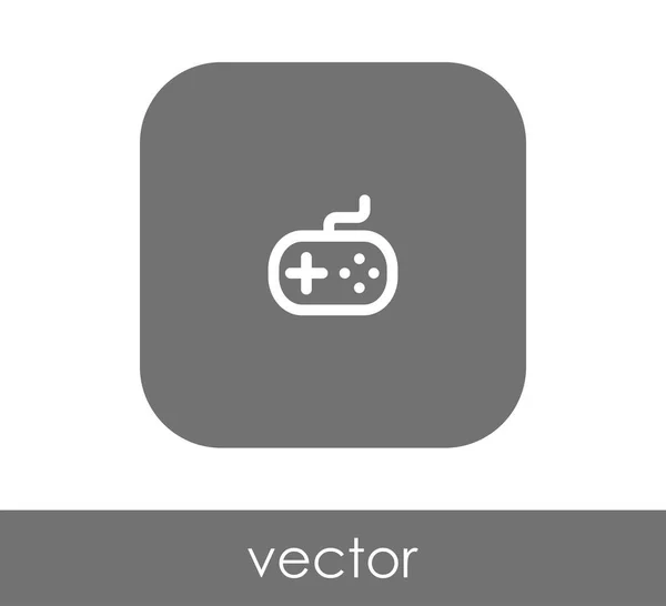 Joystick Icono Plano Cuadrado Redondeado — Vector de stock