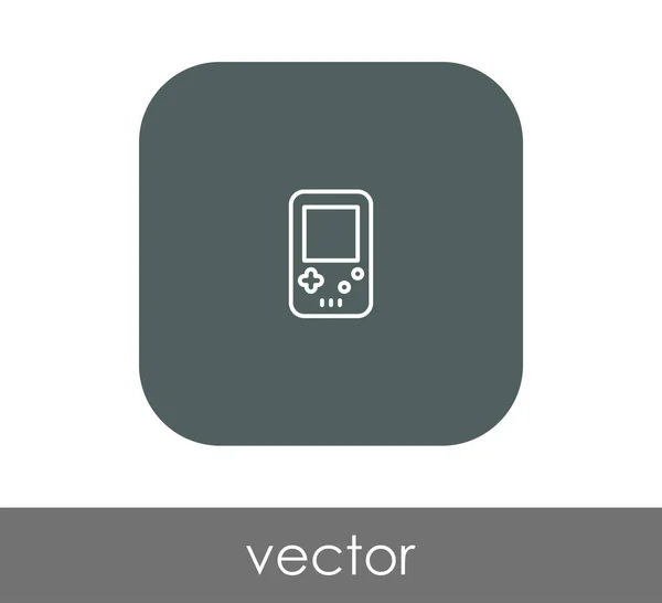 Joystick Icono Plano Cuadrado Redondeado — Vector de stock