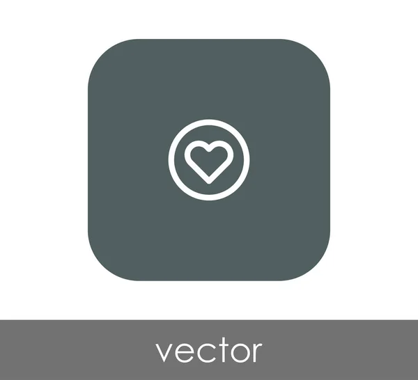 Corazón icono web — Vector de stock