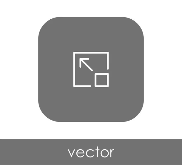 Ampliar Icono Signo Vector Ilustración — Vector de stock