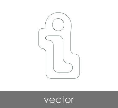 vektör çizim tasarım bilgi işareti simgesi