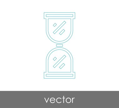 vektör çizim tasarım kum saati simgesi