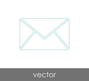 Vektör çizim, zarf simgesi, işareti  