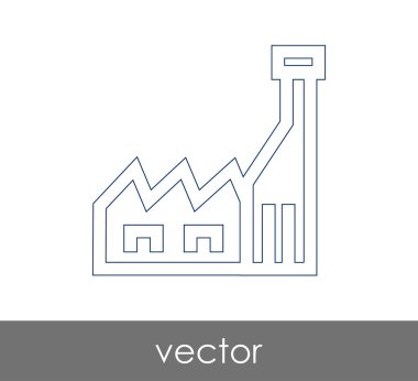 Fabrika simgesi, sınaî-vektör çizim 
