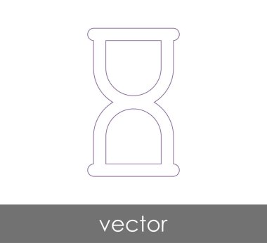 vektör çizim tasarım kum saati simgesi