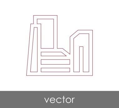 Fabrika simgesi, sınaî-vektör çizim 