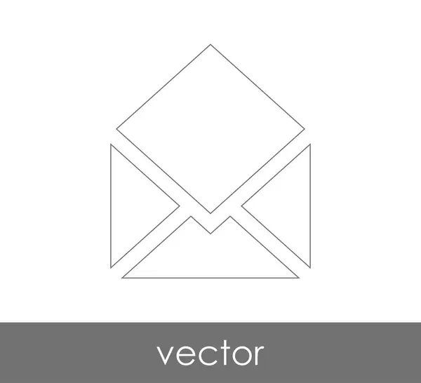 Vectorillustratie Het Pictogram Van Envelop Teken — Stockvector