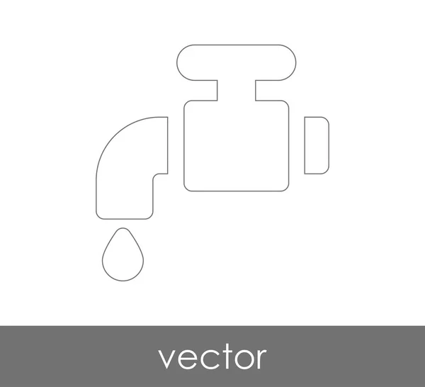 Sinal de ícone de torneira —  Vetores de Stock