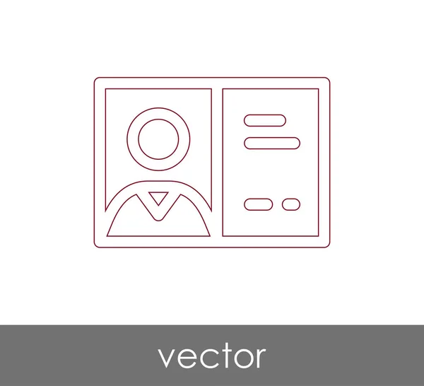 Desenho Ilustração Vetorial Ícone Cartão Identificação — Vetor de Stock