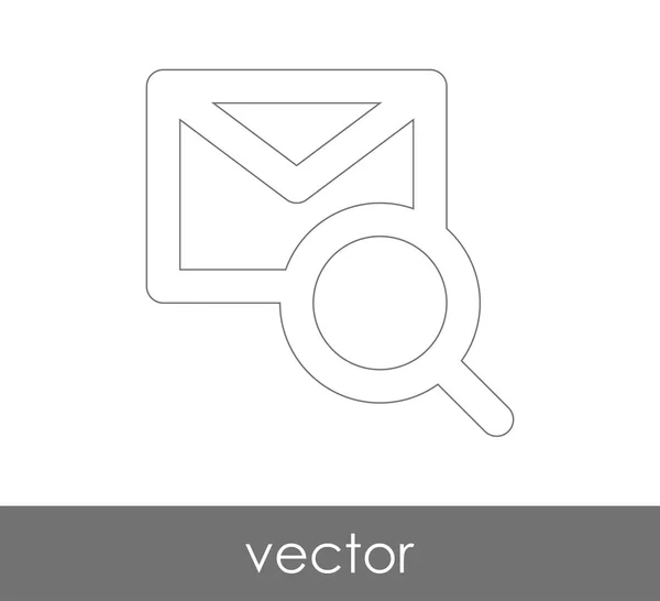 Icono de correo electrónico de búsqueda — Vector de stock