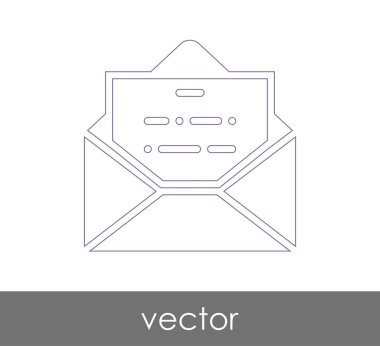 Vektör çizim, zarf simgesi, işareti  