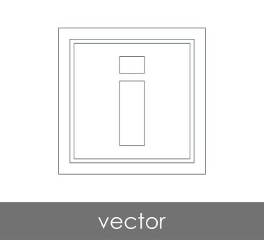 vektör çizim tasarım bilgi işareti simgesi