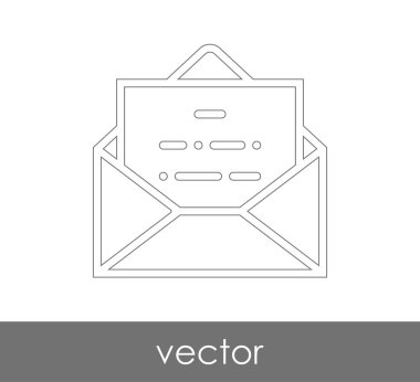 Vektör çizim, zarf simgesi, işareti  