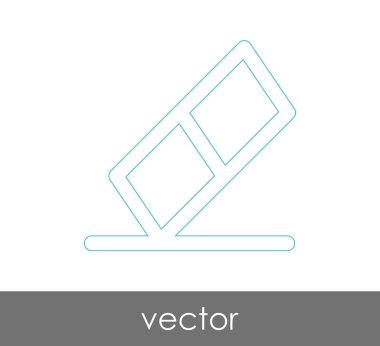 Silgi Kırtasiye Simge, vektör çizim