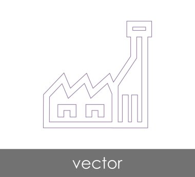Fabrika simgesi, sınaî-vektör çizim 
