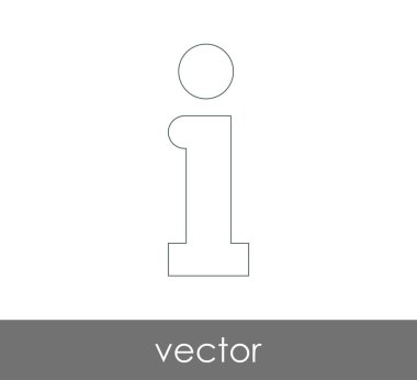 vektör çizim tasarım bilgi işareti simgesi