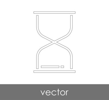 vektör çizim tasarım kum saati simgesi