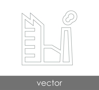 Fabrika simgesi, sınaî-vektör çizim 