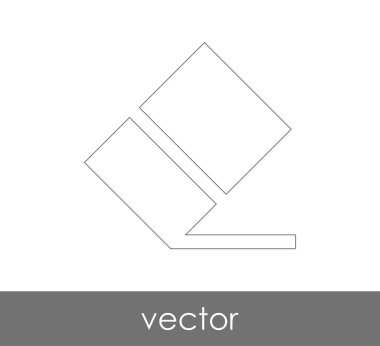 Silgi Kırtasiye Simge, vektör çizim