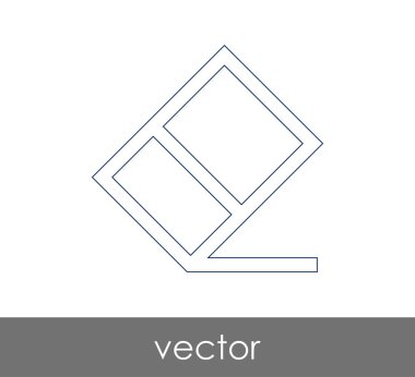 Silgi Kırtasiye Simge, vektör çizim