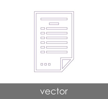 web tasarım ve uygulamalar için belge simgesi