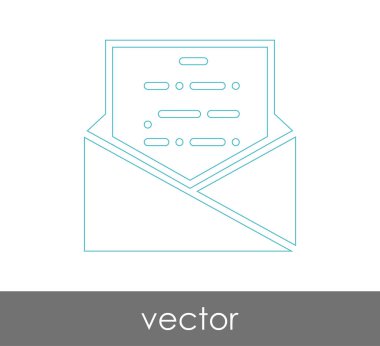 Vektör çizim, zarf simgesi, işareti  