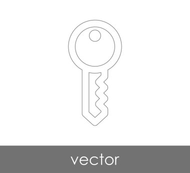 anahtar simgesi, emniyet konsepti. Vektör çizim