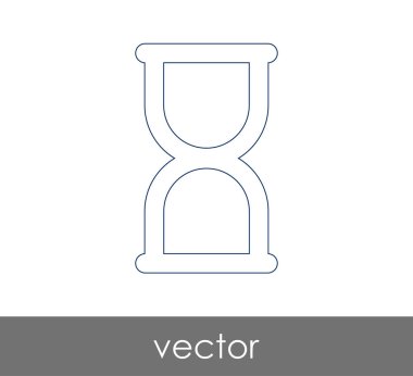 vektör çizim tasarım kum saati simgesi