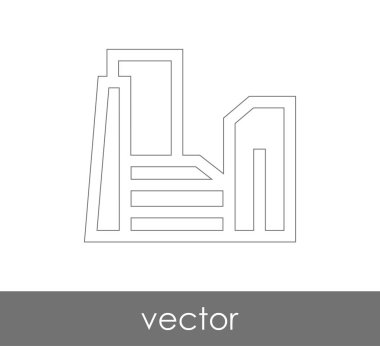 Fabrika simgesi, sınaî-vektör çizim 