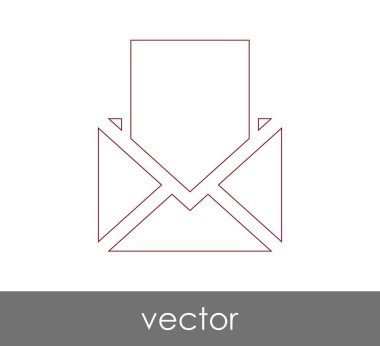 Vektör çizim, zarf simgesi, işareti  