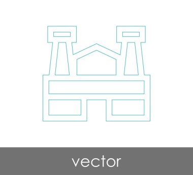 Fabrika simgesi, sınaî-vektör çizim 