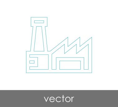 Fabrika simgesi, sınaî-vektör çizim 