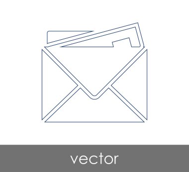 Vektör çizim, zarf simgesi, işareti  