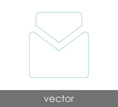 Vektör çizim, zarf simgesi, işareti  