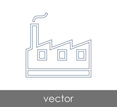 Fabrika simgesi, sınaî-vektör çizim 