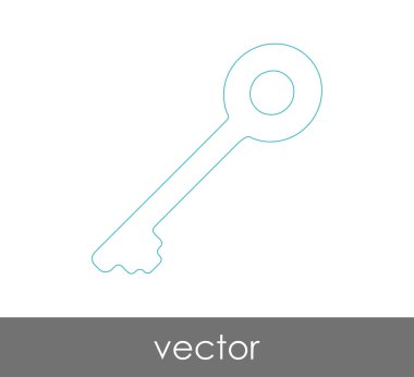 anahtar simgesi, emniyet konsepti. Vektör çizim